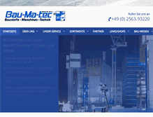Tablet Screenshot of bau-ma-tec.de